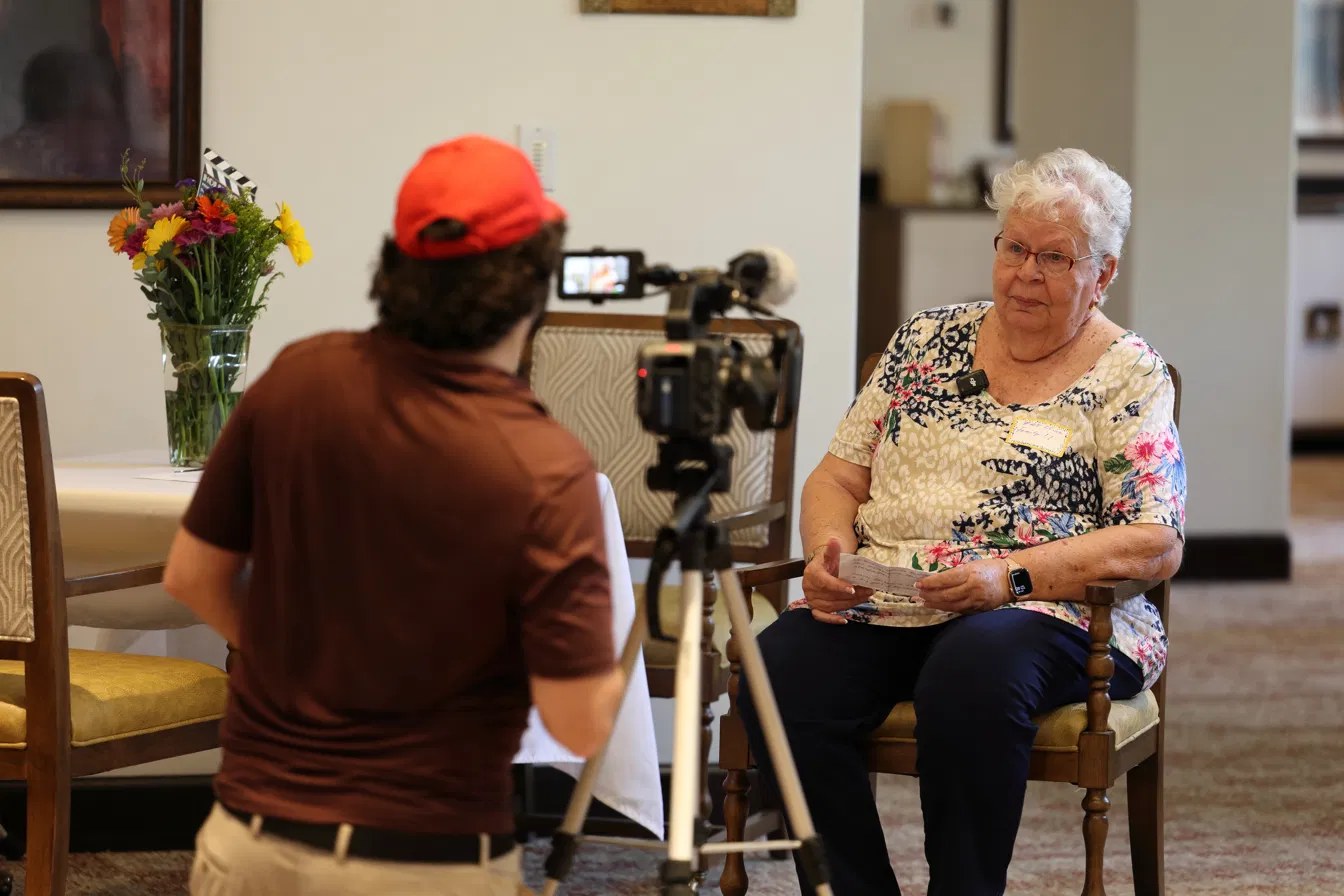 Judah Brody filming an interview on a Santa Barbara shoot