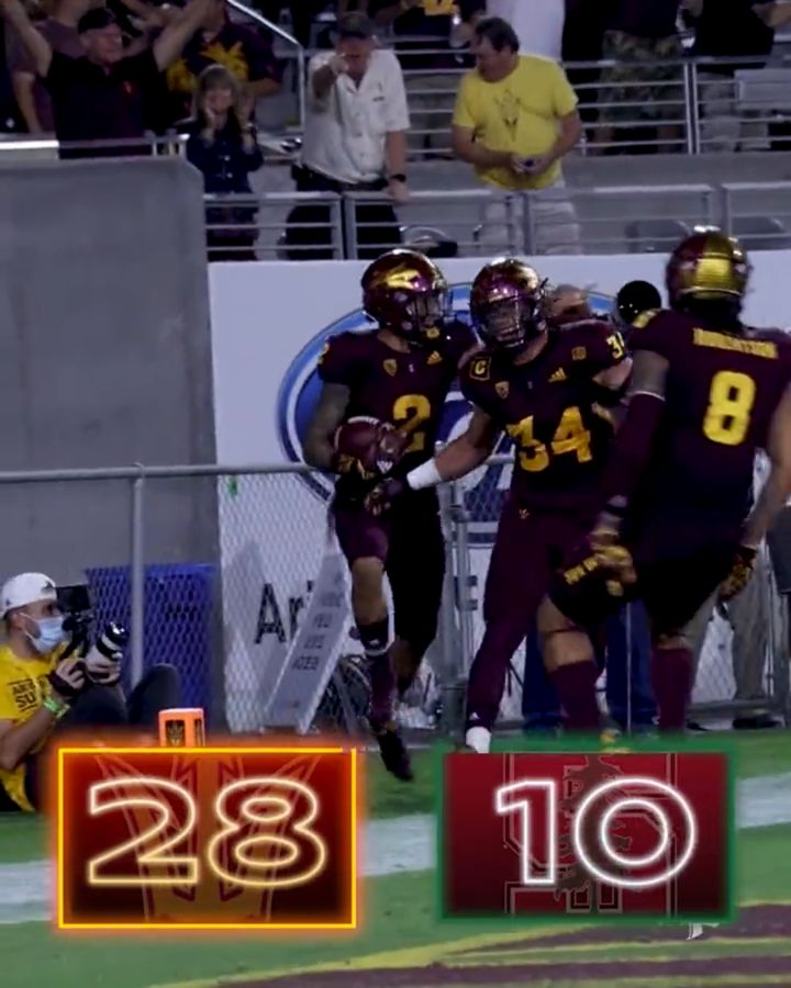 ASU football touchdown, Oct 14 2021